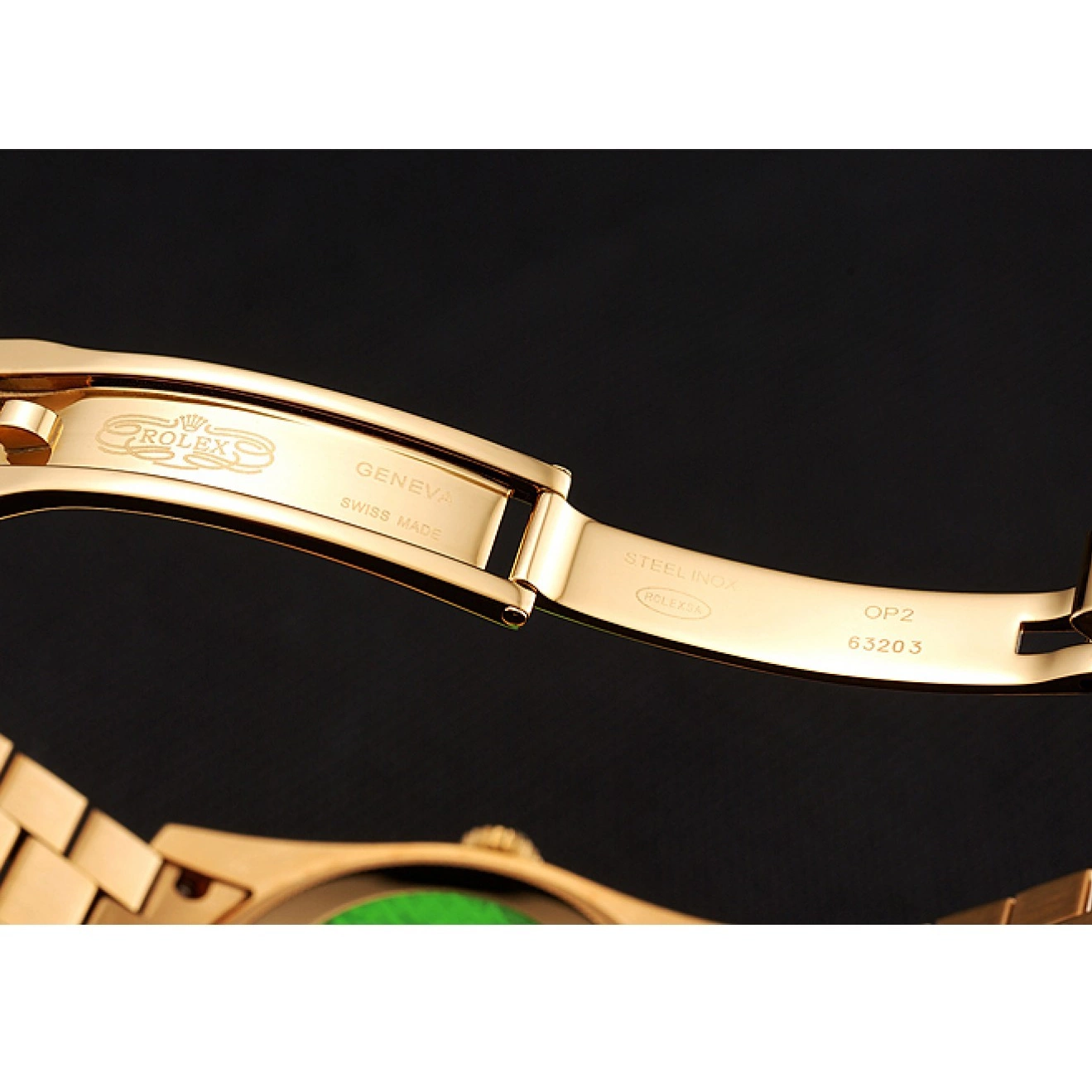 AAA Replica Watches Gold Bracelet Gold Day-Date Diamond 1453954 Swiss Pave Dial Diamond Rolex 0823
